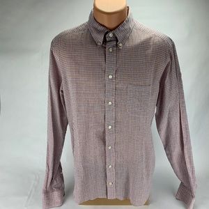 Eton Slim Fit L/S Blue and Orange Check XL Flaws